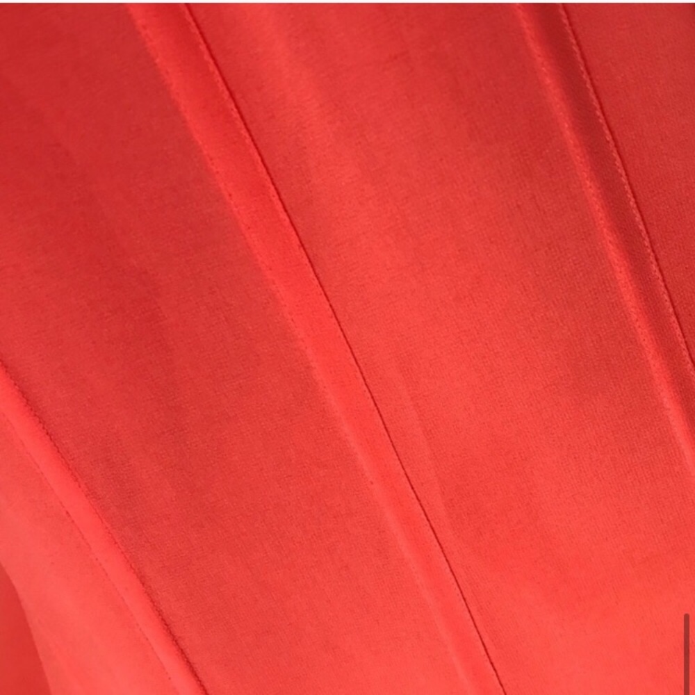 Statement High Waist Maxi Skirt Coral Red - Picture 8 of 8